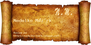 Nedelko Márk névjegykártya
